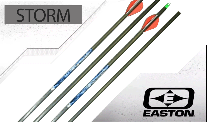 Easton Carbon Storm Factory Pre-Fletched Arrows (1 Dz)