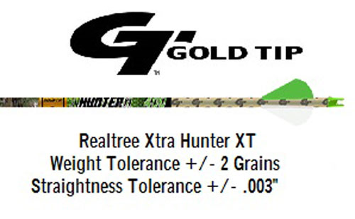 Gold Tip Hunter XT Realtree Xtra Feather Fletched (One Dz.)