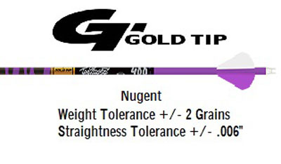 Gold Tip Purple Ted Nugent Shafts