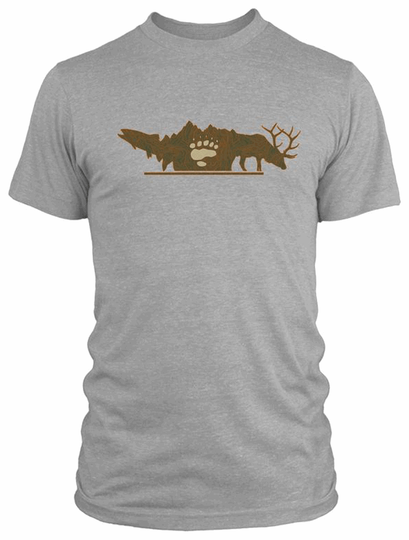 Rep Your Wild- Backcountry Hunters And Anglers Tee- Gray